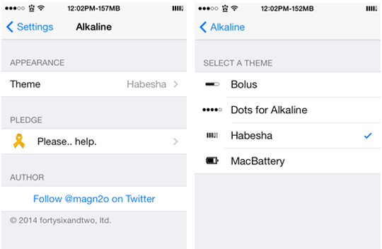 Alkaline Cydia Tweak Settings