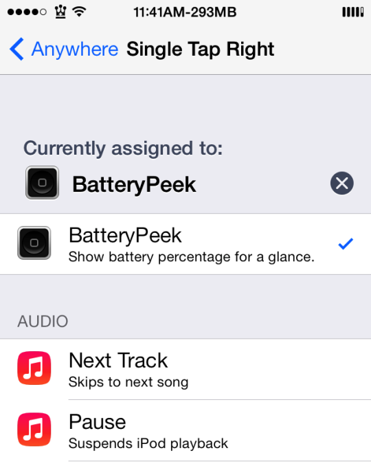 BatteryPeek Cydia Tweak Activator