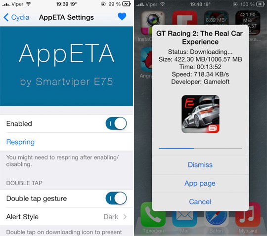 AppETA Cydia Tweak