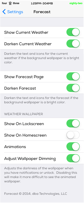 Forecast Settings Cydia Tweak