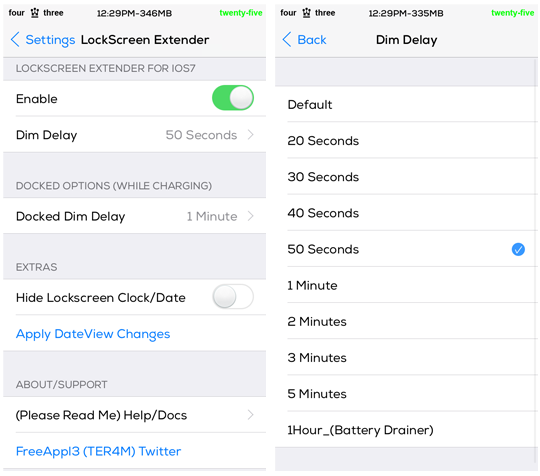 Lockscreen Extender Cydia Tweak