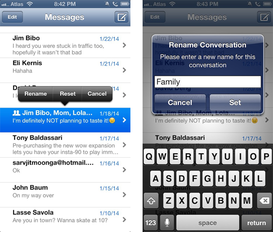 MessageRenamer7 Cydia Tweak