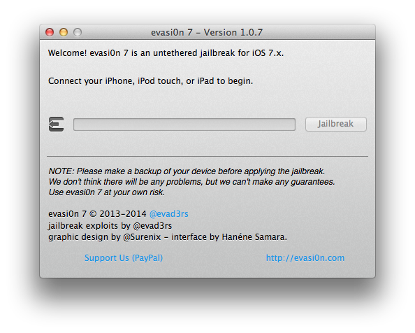 Evasi0n7 1.0.7 mac os x download