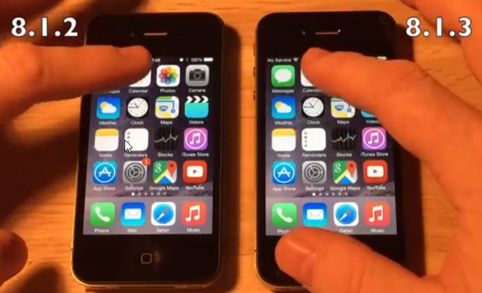 Ios 8 1 3 Vs Ios 8 1 2 On The Iphone 4s Video