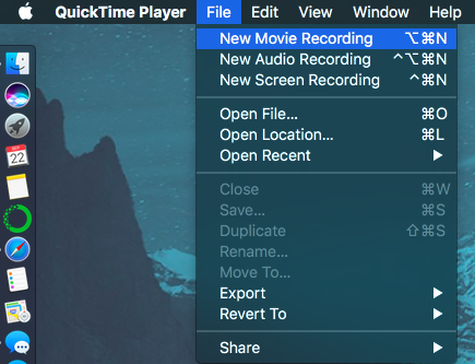 QuickTime Player - New Movie