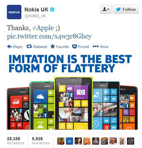 Nokia UK Lumia vs iPhone 5c colors